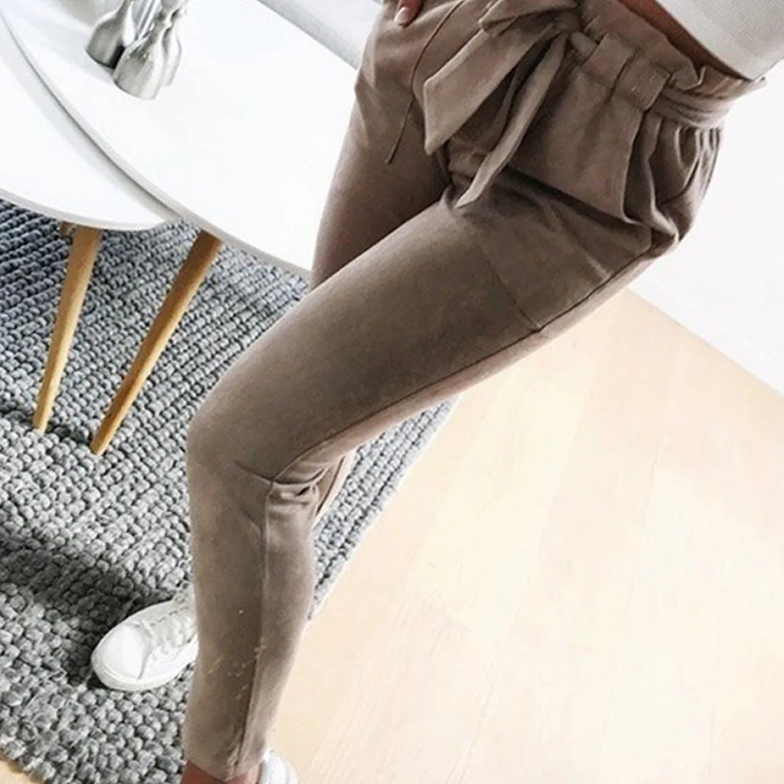 Skinny Women Pants Casual Striped Trousers High Waist Elastic Ladies Sweatpants Trendy Bow Tie Stretch Solid Pencil Pants 2019
Skinny Women Pants Casual Striped Trousers High Waist Elastic Ladies Sweatpants Trendy Bow Tie Stretch Solid Pencil Pants 2019