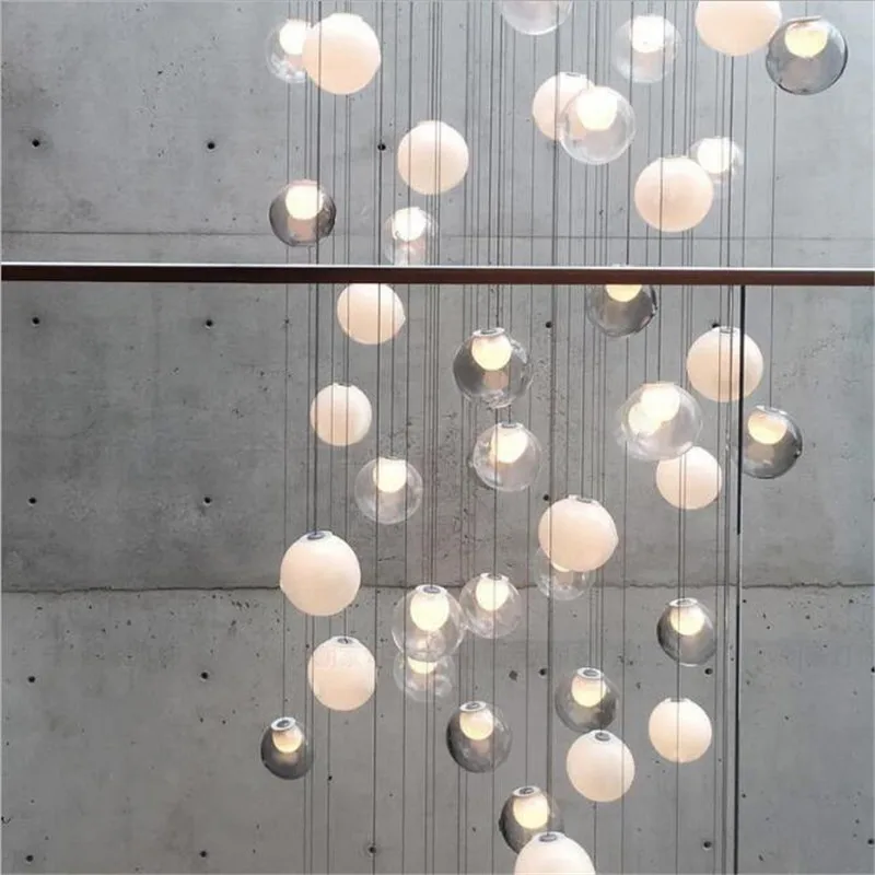 Loft Glass Bubble Balls Led Suspension for Staircase Foyer Dining Room Bar Hall Drop Pendant Light 2425
Loft Glass Bubble Balls Led Suspension for Staircase Foyer Dining Room Bar Hall Drop Pendant Light 2425