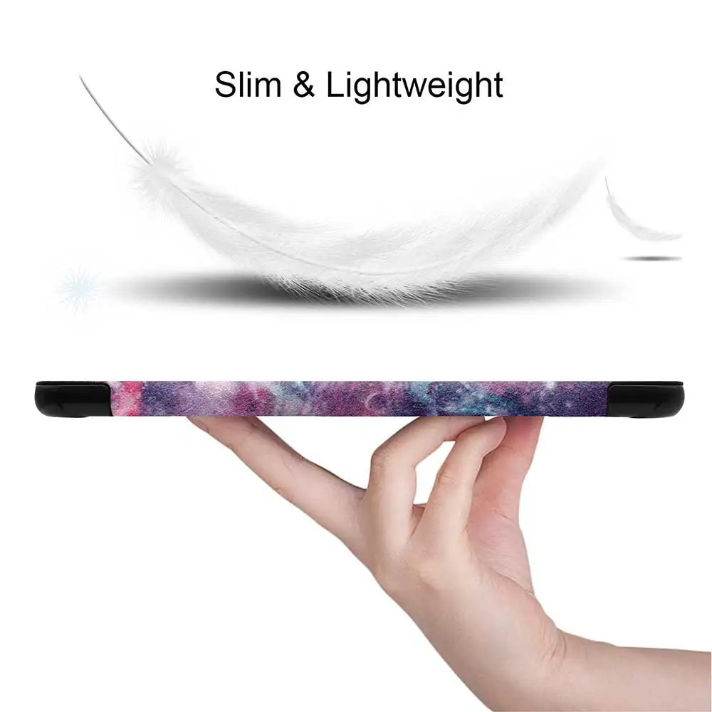 Чехол для Samsung Galaxy Tab A 8 0 дюйма 2019 трехскладной флип-чехол из искусственной кожи с