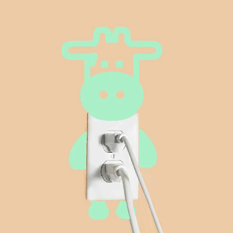 Night Light Carved Cow Switch Paste Luminous Living Room Bedroom Bathroom Stickers | Дом и сад