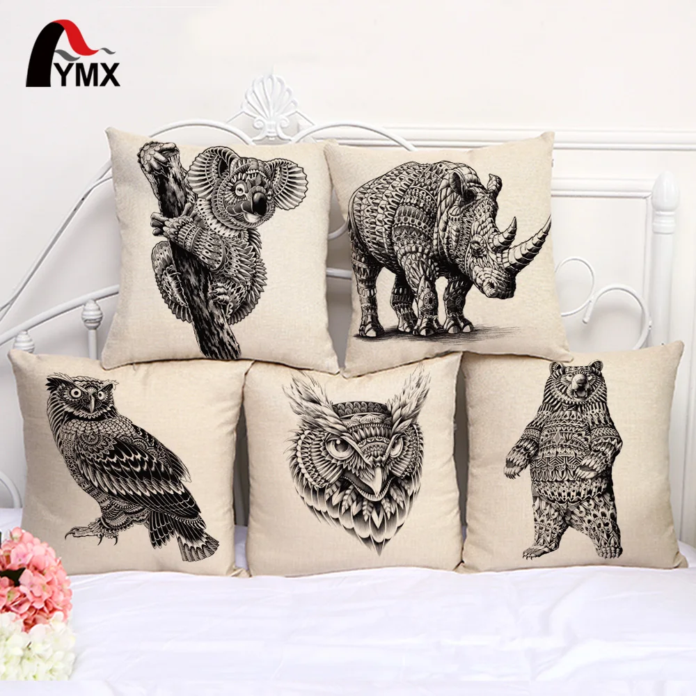 18" Nordic Wind Animal Elephant Rhinoceros Cotton Linen Pillow Cushion Cover Sofa OfficeCar Pillow Cases Cover
18" Nordic Wind Animal Elephant Rhinoceros Cotton Linen Pillow Cushion Cover Sofa OfficeCar Pillow Cases Cover