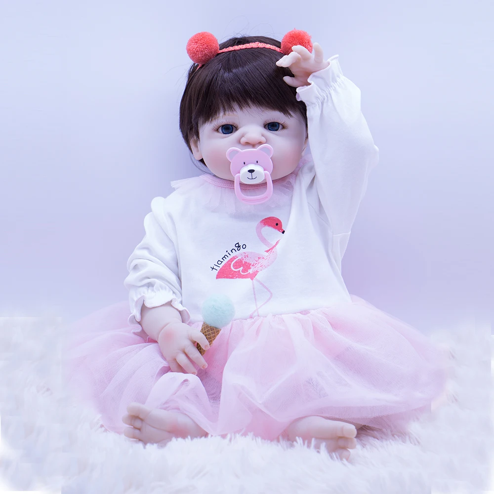 Real big doll 57CM Silicone Reborn Baby Dolls for sale Children on Birthday Gift Bebe high Bonecas accompany Sleeping reine toy
Real big doll 57CM Silicone Reborn Baby Dolls for sale Children on Birthday Gift Bebe high Bonecas accompany Sleeping reine toy