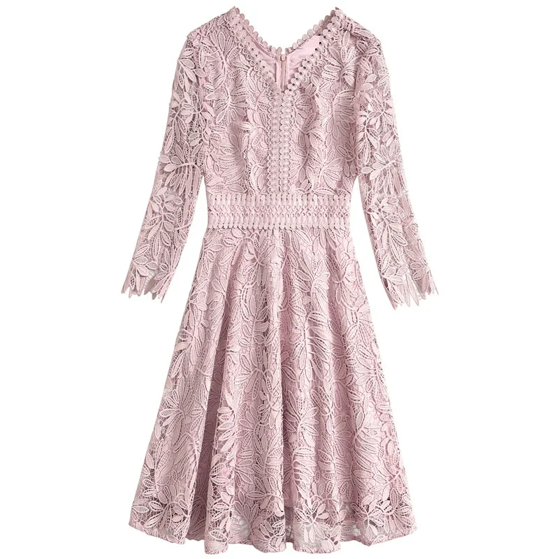 Slim Fit & Flare Dress 2019 Spring Summer Fashion Lace Dress Women V-Neck Crochet Lace Embroidery Sexy Party Event Dress Vestido
Slim Fit & Flare Dress 2019 Spring Summer Fashion Lace Dress Women V-Neck Crochet Lace Embroidery Sexy Party Event Dress Vestido