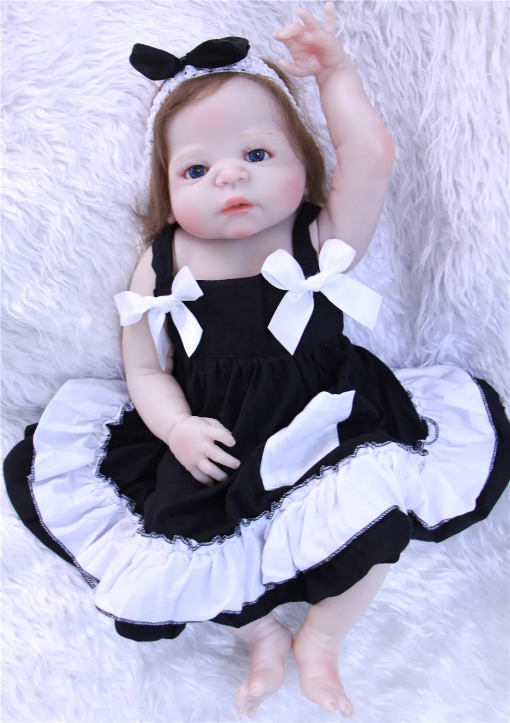 

Кукла реборн NPK силиконовая, полноразмерная Кукла-младенец, подарок для детей, кукла принцесса, кукла для купания, 23 дюйма