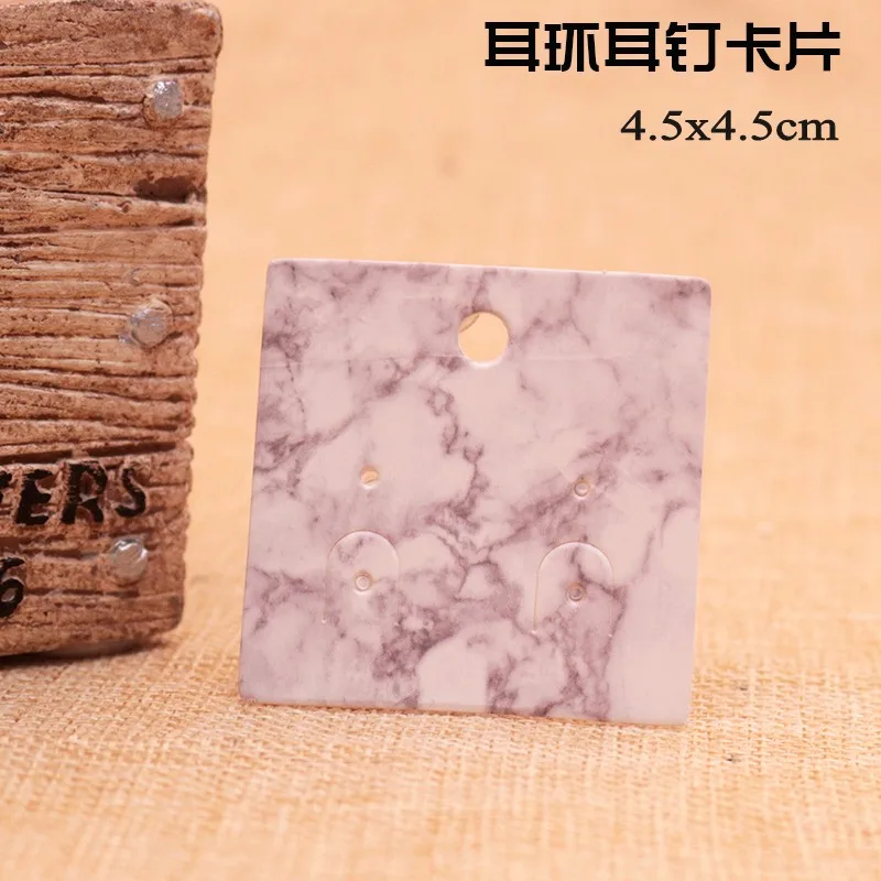 Marbling Printed Handmade Tag Necklace&Earring display card 200pcs/lot For Jewelry Packaging Vintage Accessory Rectangle Label |
