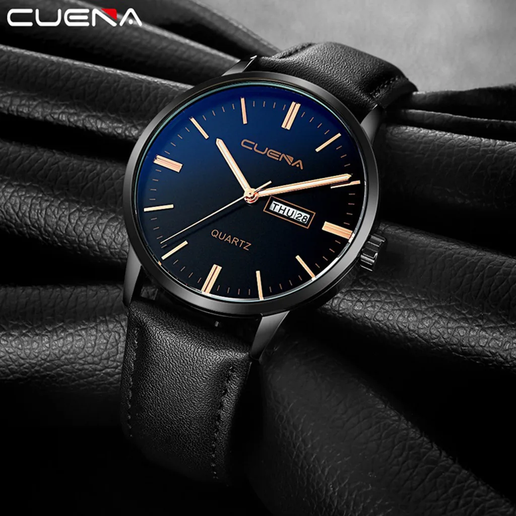 Mens Watch Luxury Faux Leather Blue Ray Glass Analog Calen Quartz Watch Watches Mens 2021 Men Wristwatch Clock relogio masculino
Mens Watch Luxury Faux Leather Blue Ray Glass Analog Calen Quartz Watch Watches Mens 2021 Men Wristwatch Clock relogio masculino
