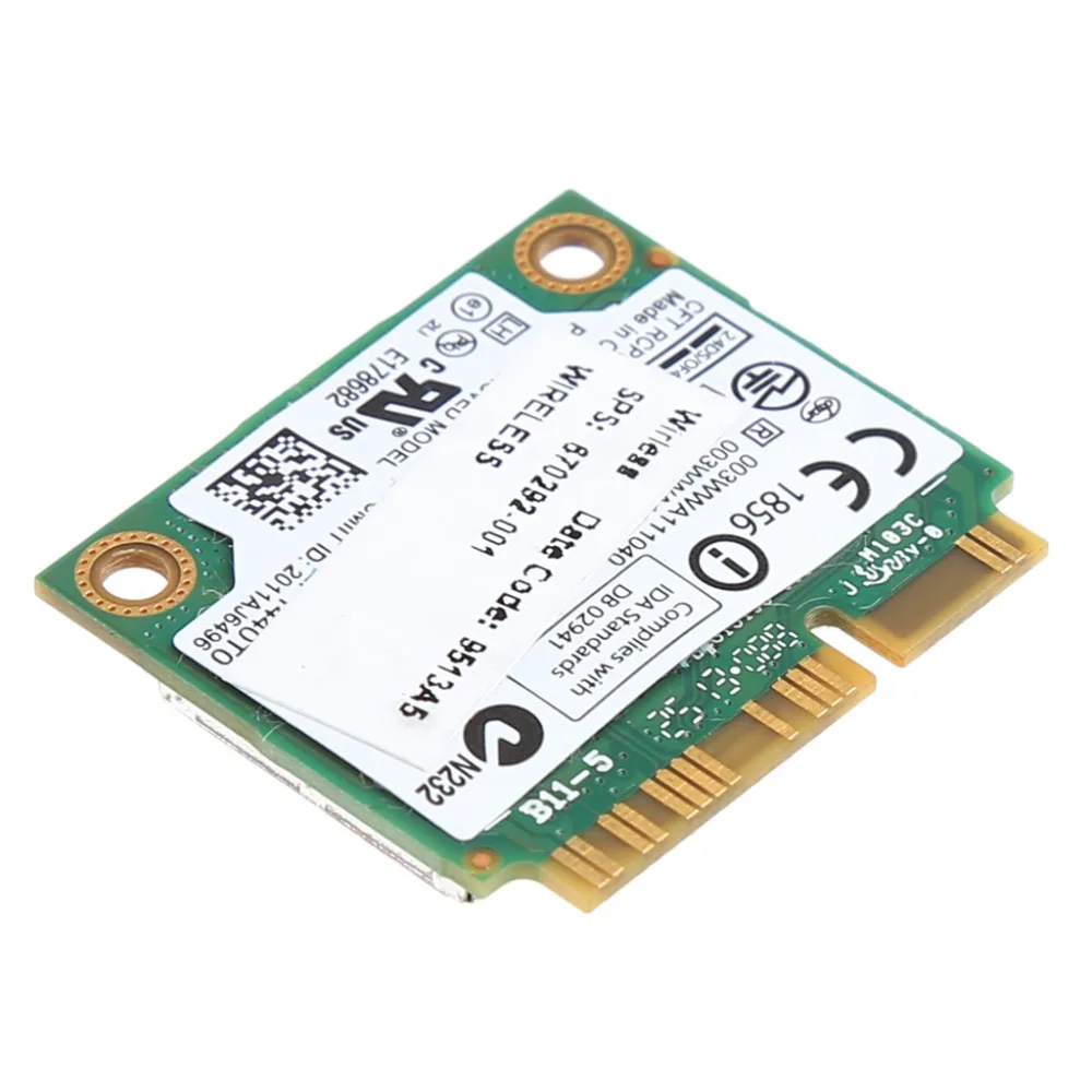 Dual Band 2.4G/5G 300M 802.11a/b/g/n WiFi Bluetooth Wireless Half Mini PCI-E Card For Intel Centrino Advanced-N 6235ANHMW C26
Dual Band 2.4G/5G 300M 802.11a/b/g/n WiFi Bluetooth Wireless Half Mini PCI-E Card For Intel Centrino Advanced-N 6235ANHMW C26