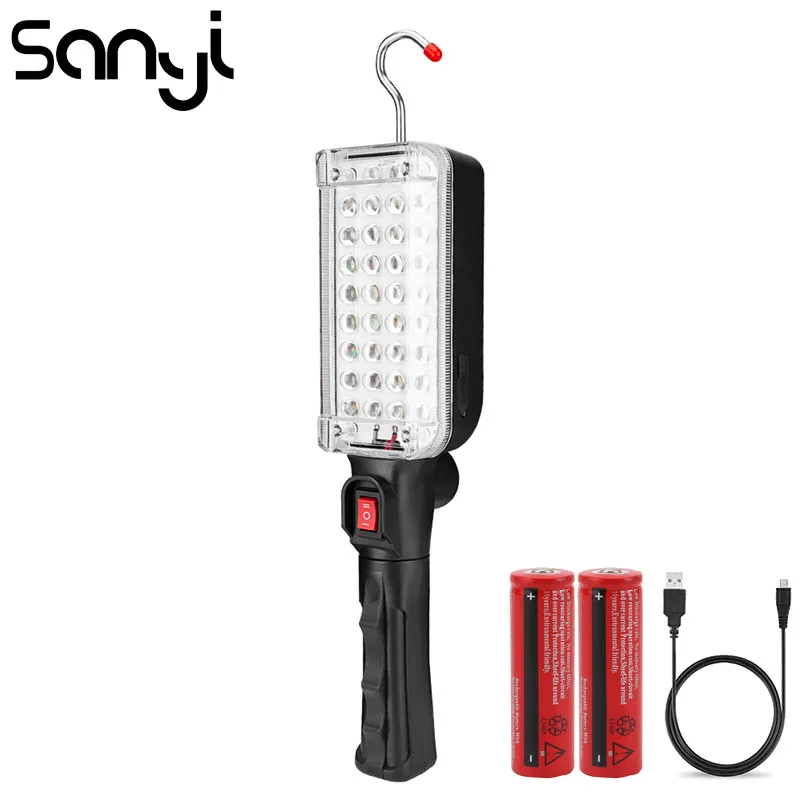 SANYI Powerful 34 SMD Illuminant Portable Light 2 Modes Flashlight Torch Power by 2*18650 Battery Emergency Lighting Lamp
SANYI Powerful 34 SMD Illuminant Portable Light 2 Modes Flashlight Torch Power by 2*18650 Battery Emergency Lighting Lamp