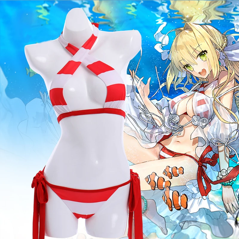 Anime Fate Grand Order Cosplay Costume Saber Swimwear Cosplay Costume Altria Pendragon Halloween Carnival Party Customization
Anime Fate Grand Order Cosplay Costume Saber Swimwear Cosplay Costume Altria Pendragon Halloween Carnival Party Customization