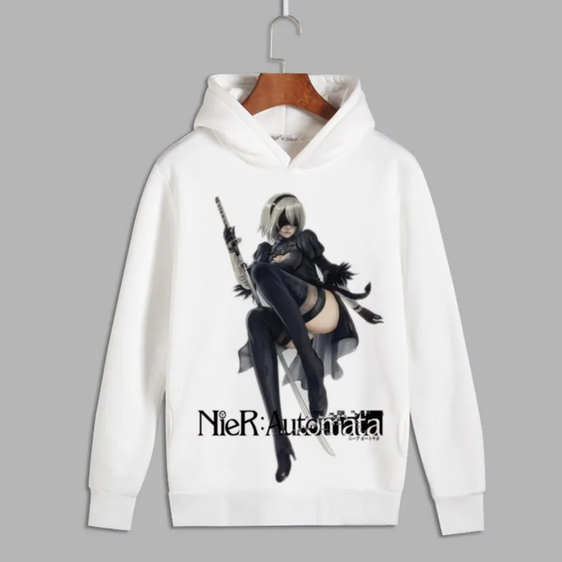 NieR Automata 2b Cosplay Print Pullover hooded sweatshirts Unisex YoRHa 9S Fleece Hoodies for Autumn
NieR Automata 2b Cosplay Print Pullover hooded sweatshirts Unisex YoRHa 9S Fleece Hoodies for Autumn