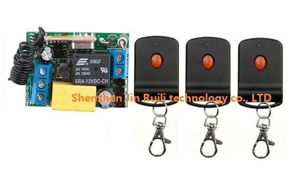 Wireless remote control switch RF AC 220 V 10 A 1channel 3 X Transmitter + 1 X Receiver for Light Lamp LED Bulb
Wireless remote control switch RF AC 220 V 10 A 1channel 3 X Transmitter + 1 X Receiver for Light Lamp LED Bulb