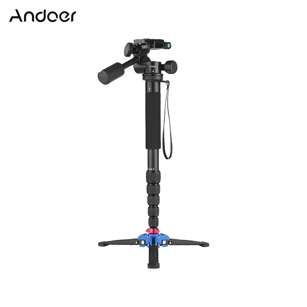 

Andoer Портативный 6-раздел штатив-монопод с 3 Way Камера видео для цифровой зеркальной камеры Canon Nikon Sony DSLR ILDC Камера DV Макс. Нагрузка Ёмкость 10 кг