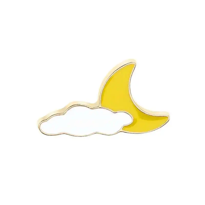 Cartoon Cute Rainbow and Moon Brooch Men Enamel Pin Brooches Women Creative Rainbows Clouds Metal Pins Denim Badge Decoration | Украшения и