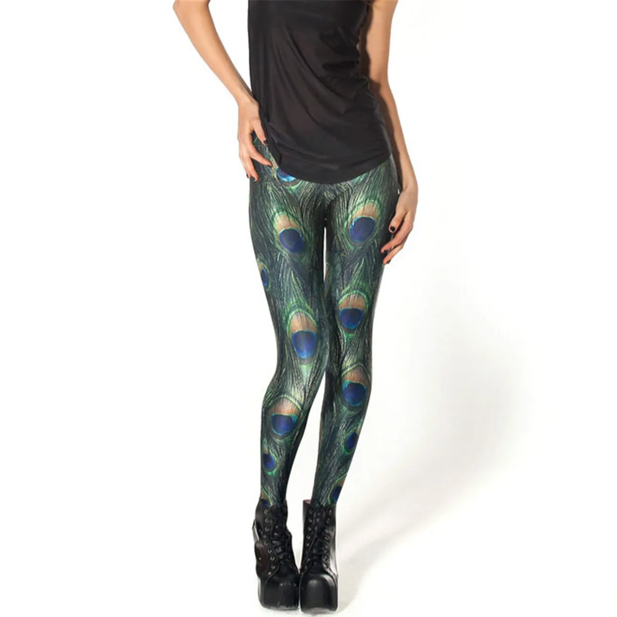 Plus Size Leggings Sexy Women Body Shape 3D Peacock Feather Printed Pants Stretchy Skinny High Waist Leggings Women's Pants
Plus Size Leggings Sexy Women Body Shape 3D Peacock Feather Printed Pants Stretchy Skinny High Waist Leggings Women's Pants