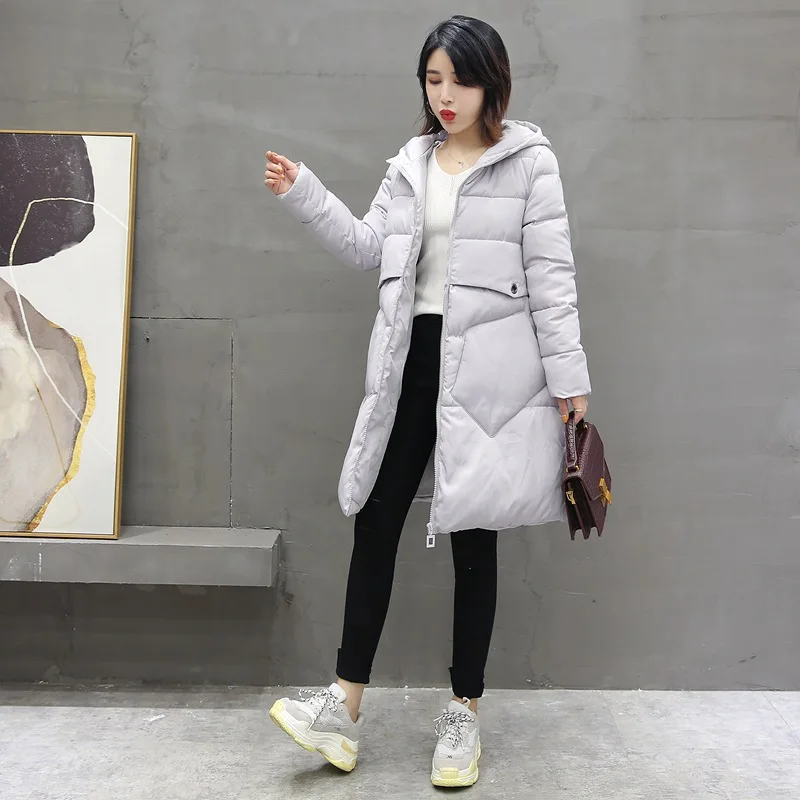 Women 2020 New Cotton Coat Thick Long Large Size Slim Female Winter Jacket Hooded Zipper Solid Mujer Casaco with Big Pocket 
Women 2020 New Cotton Coat Thick Long Large Size Slim Female Winter Jacket Hooded Zipper Solid Mujer Casaco with Big Pocket