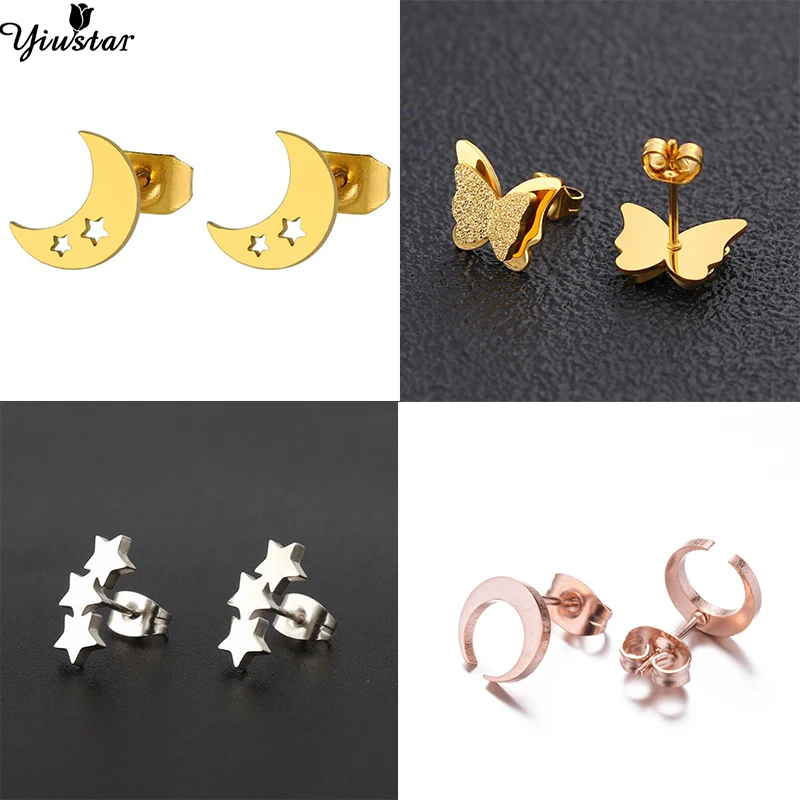 Yiustar Star Earing Stainless Steel Stud Earrings for Women Jewelry Cute Tiny Star Moon Earrings for Kids Girls Birthday Party
Yiustar Star Earing Stainless Steel Stud Earrings for Women Jewelry Cute Tiny Star Moon Earrings for Kids Girls Birthday Party