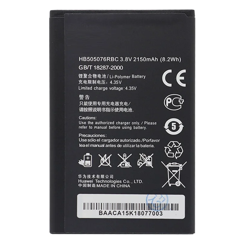 

Replacement Phone Battery HB505076RBC For Huawei G606 G610 G610S G700 G710 G716 A199 C8815 Y600D-U00 Y610 Y3 ii 2150mAh