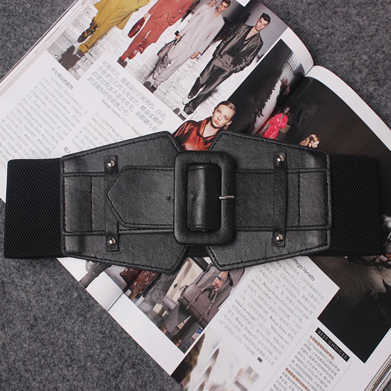 2019 New Fashion Sexy leather wide Buckle vintage belt For Women Retro Elastic Black Belt Straps Accessory Dress Coat Punk Belts
2019 New Fashion Sexy leather wide Buckle vintage belt For Women Retro Elastic Black Belt Straps Accessory Dress Coat Punk Belts