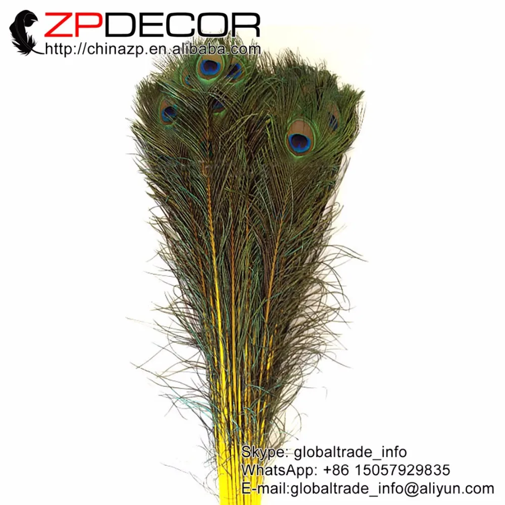 ZPDECOR 100pieces/lot 40-45cm(16-18inches) Clean Tidy Directly Dyed Yellow Peacock Feather for DIY Craft Decoration
ZPDECOR 100pieces/lot 40-45cm(16-18inches) Clean Tidy Directly Dyed Yellow Peacock Feather for DIY Craft Decoration