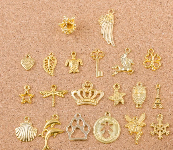 20pcs Charm Mixed 20 models style gold pendant Handmade Jewelry findings Making DIY Supplies European Alloy accessories Hot
20pcs Charm Mixed 20 models style gold pendant Handmade Jewelry findings Making DIY Supplies European Alloy accessories Hot