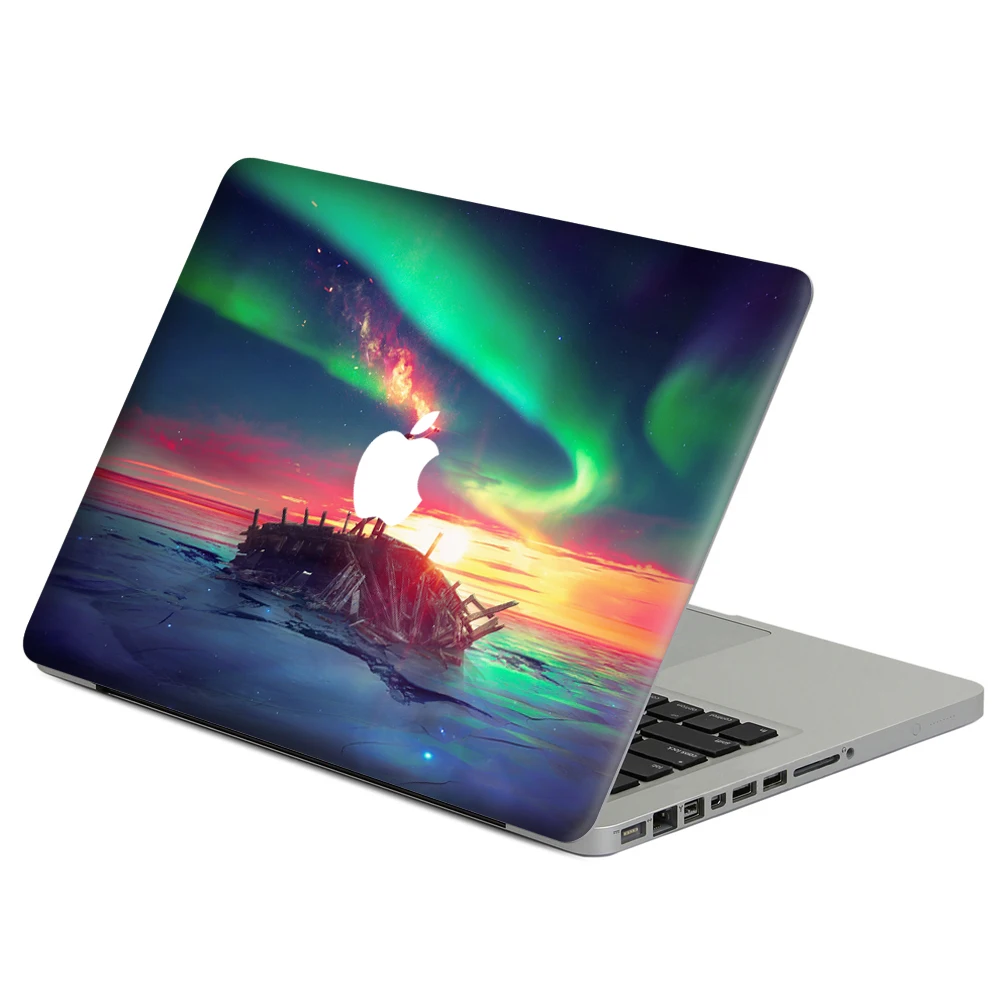 Виниловый чехол для ноутбука auroraокеанский цветной облачный с наклейкой MacBook Air Pro