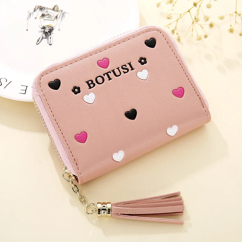 Women Wallets Moneybags Heart Print Short Lady Purses Cards Holder Girls Coin Purse Zipper Money Bags Tassel Woman Wallet Burse
Women Wallets Moneybags Heart Print Short Lady Purses Cards Holder Girls Coin Purse Zipper Money Bags Tassel Woman Wallet Burse