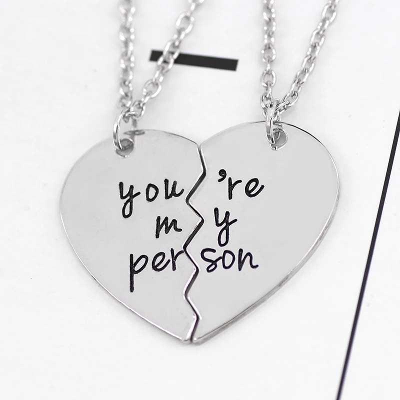 2Pcs/set You Are My Person Necklace Love Heart Puzzle Pendant You're My Person Couple Necklaces Friendship Best Friends Gifts
2Pcs/set You Are My Person Necklace Love Heart Puzzle Pendant You're My Person Couple Necklaces Friendship Best Friends Gifts