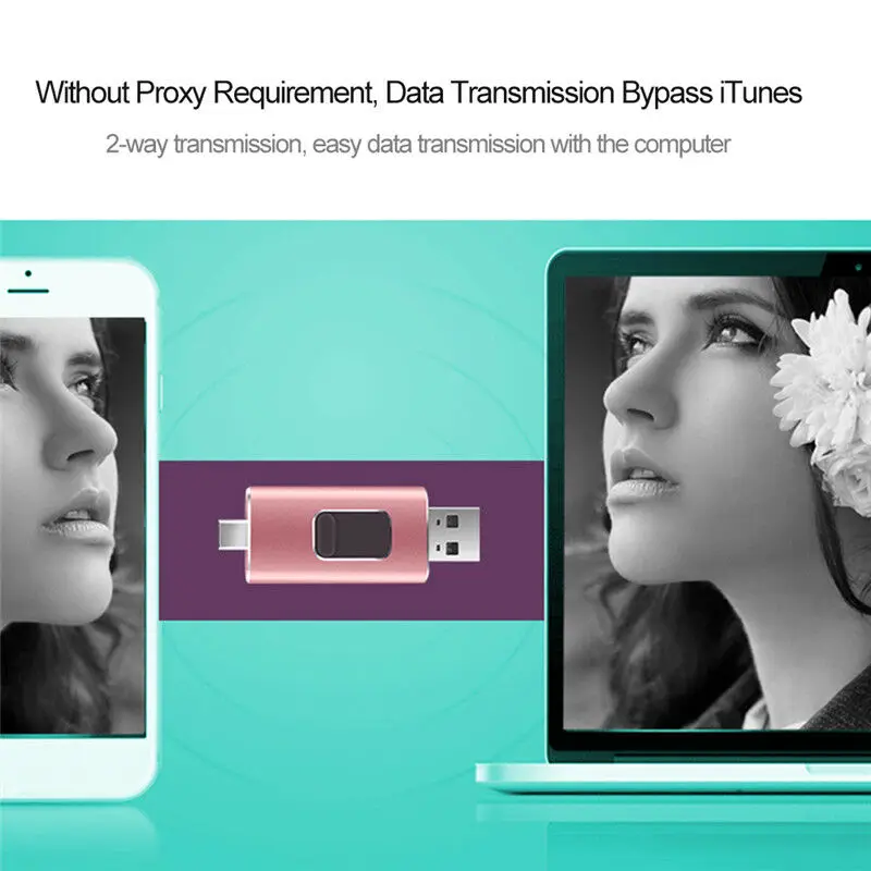 Фото USB флеш накопитель 16 Гб Флешка 128 ГБ iPhone 256 3 0 OTG карта памяти для iphone Type C Android|USB