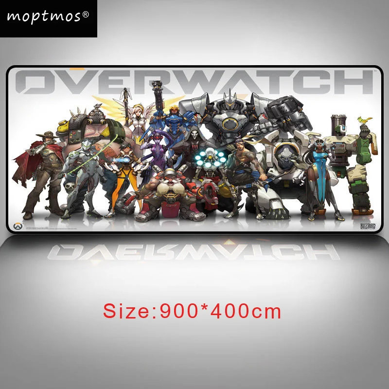 Игровой коврик для мыши Overwatch с резиновой основой и противоударной тканью мягкий