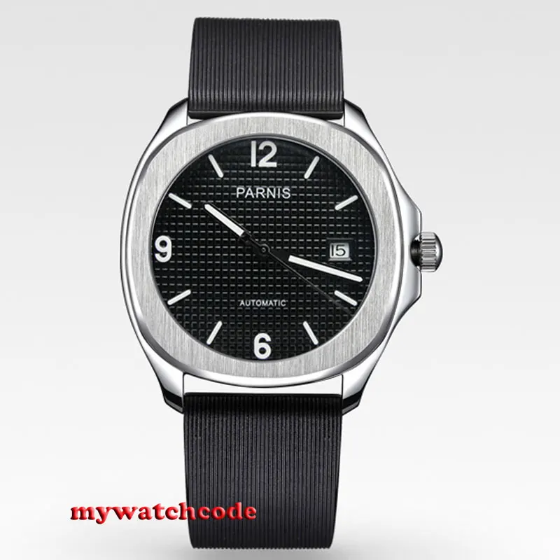 Luxury Brand PARNIS black dial Men's Mechanical Watch Auto Date Automatic Watch Mens relogio rubber strap Wristwatch
Luxury Brand PARNIS black dial Men's Mechanical Watch Auto Date Automatic Watch Mens relogio rubber strap Wristwatch