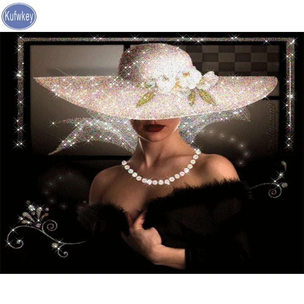 Elegant lady wearing hat diamond embroidery 5d diamond painting cross-stitch full diamond mosaic 3d picture of rhinestones
Elegant lady wearing hat diamond embroidery 5d diamond painting cross-stitch full diamond mosaic 3d picture of rhinestones