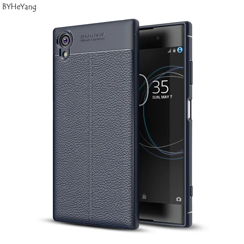 Мягкий чехол BYHeYang из ТПУ для sony Xperia XA1 Plus зернистой кожи силиконовый xa1 plus телефона