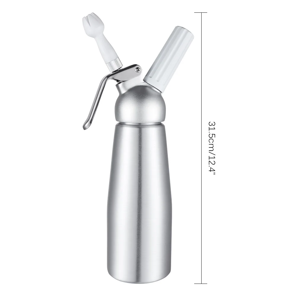 500ml Aluminum Whipped Cream Dispenser Pint Gourmet Whipper Cream Foam Gun Decoration with 3 Nozzles Cake Tools
500ml Aluminum Whipped Cream Dispenser Pint Gourmet Whipper Cream Foam Gun Decoration with 3 Nozzles Cake Tools