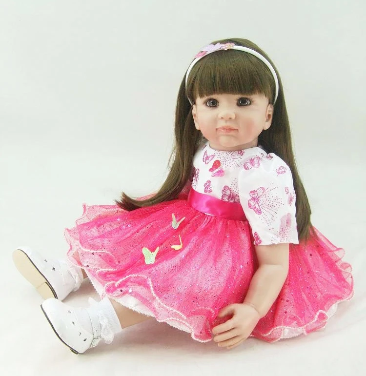 

DollMai Exquisite Doll reborn toddler princess 24" 60cm vinyl silicone reborn baby dolls toys for children birthday gift