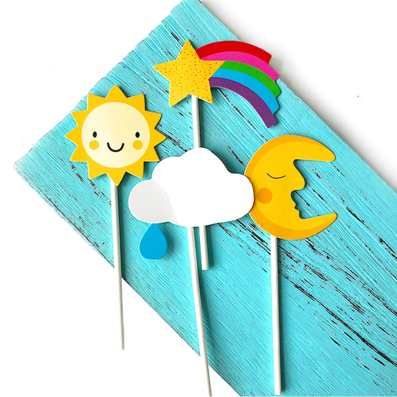 4pcs/lot Rainbow Cake Topper Birthday Wedding Cake Flags Cloud cake flag Birthday Party Baking Decoration Supplies
4pcs/lot Rainbow Cake Topper Birthday Wedding Cake Flags Cloud cake flag Birthday Party Baking Decoration Supplies