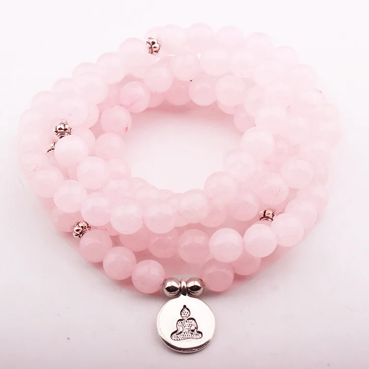 108 mala beads with Lotus OM Buddha Charm bracelet for women Pink crystal bracelet yogi jewelry dropshipping
108 mala beads with Lotus OM Buddha Charm bracelet for women Pink crystal bracelet yogi jewelry dropshipping