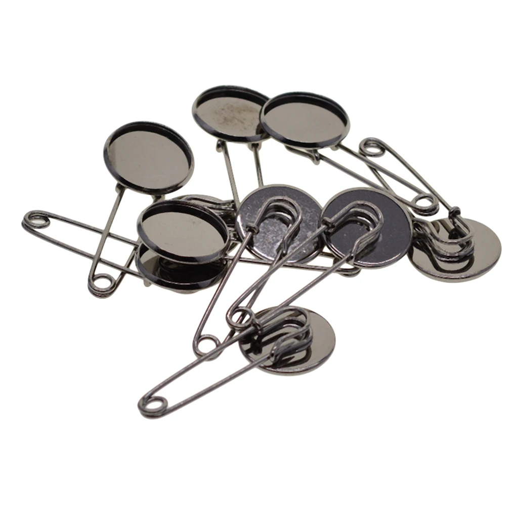 10 Pieces Blank Brooch Cabochon Settings Lapel Safety Pins Base Findings for Jewelry Making 16mm
10 Pieces Blank Brooch Cabochon Settings Lapel Safety Pins Base Findings for Jewelry Making 16mm