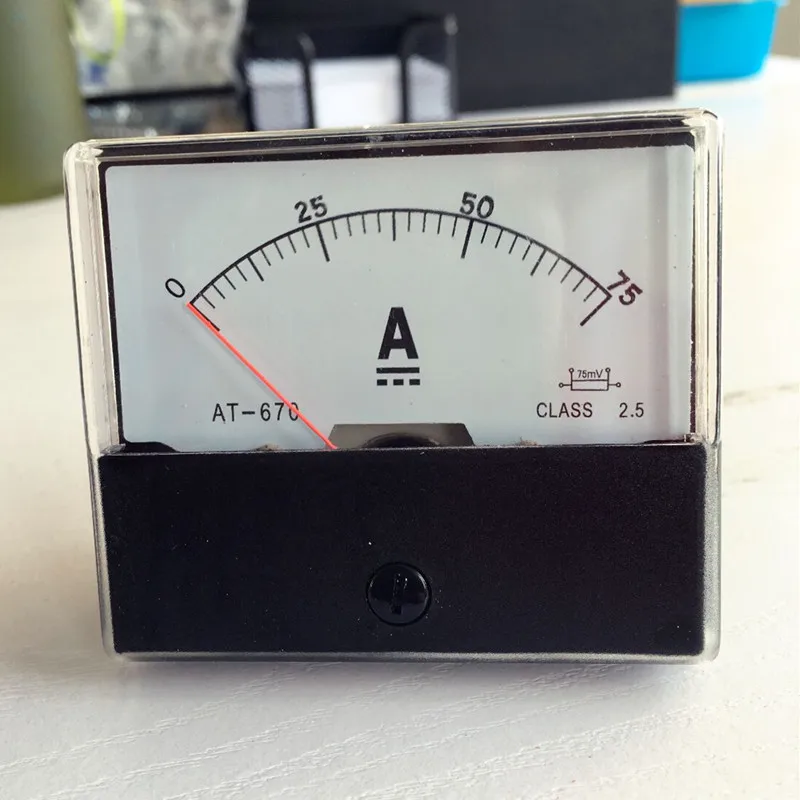 Pointer Analog Amp Panel Meter Current Ammeter DC 0-75A 75A with shunt free shipping
Pointer Analog Amp Panel Meter Current Ammeter DC 0-75A 75A with shunt free shipping