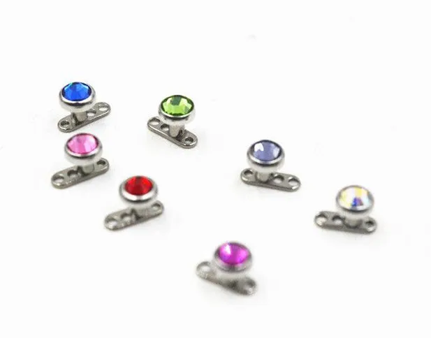 10pcs Anchor G23 Titanium Body jewelry Dermal Anchor TOP Gem 4.5mm internally threaded
10pcs Anchor G23 Titanium Body jewelry Dermal Anchor TOP Gem 4.5mm internally threaded