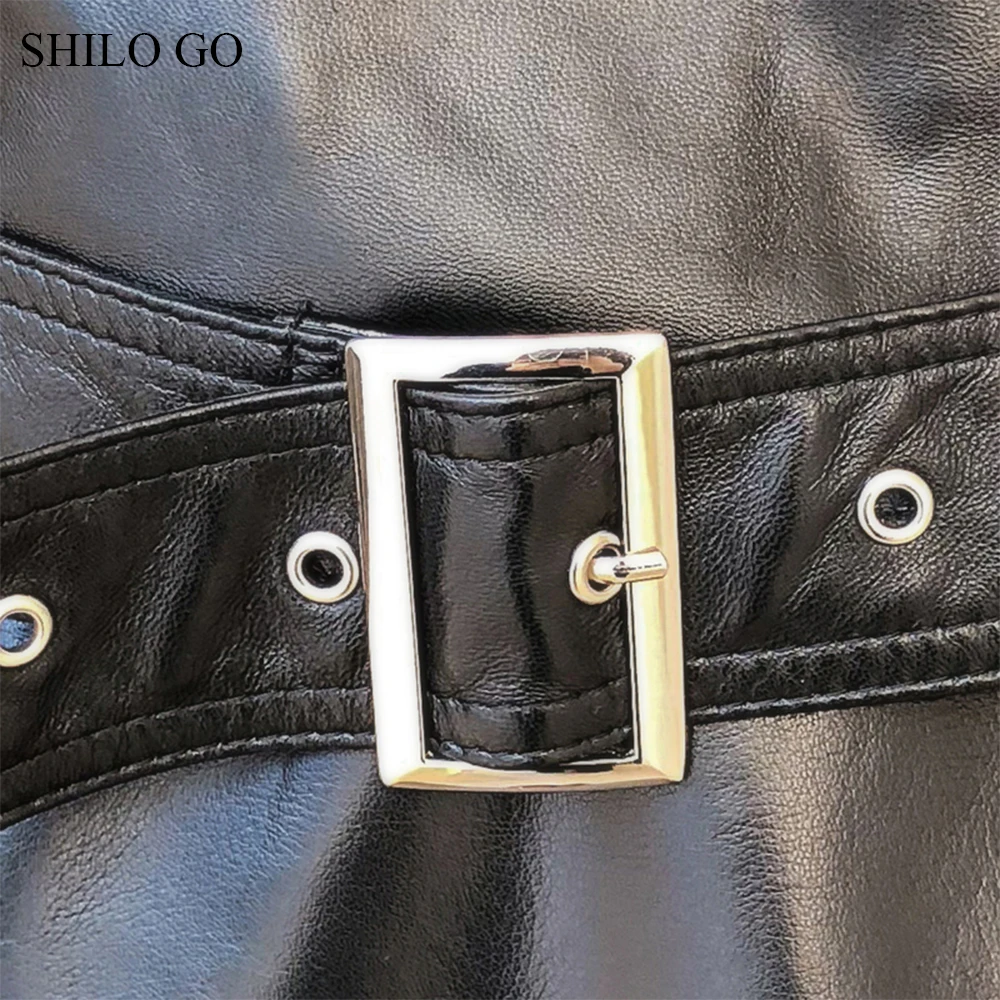 SHILO GO Leather Jacket Womens Spring Fashion sheepskin genuine leather coat lapel collar rivet belt puff sleeve locomotive
SHILO GO Leather Jacket Womens Spring Fashion sheepskin genuine leather coat lapel collar rivet belt puff sleeve locomotive
