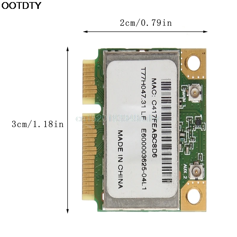 AR5B93 AR9283 Half Height Mini PCI-E Wireless Wlan WiFi Card 300Mpbs For Atheros ## new hot
AR5B93 AR9283 Half Height Mini PCI-E Wireless Wlan WiFi Card 300Mpbs For Atheros ## new hot