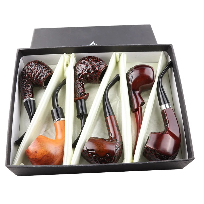 6 Pieces / lot Classic Style Wood Tobacco Smoking Pipes Best Gift for Grandfather Boy Friend Father
6 Pieces / lot Classic Style Wood Tobacco Smoking Pipes Best Gift for Grandfather Boy Friend Father