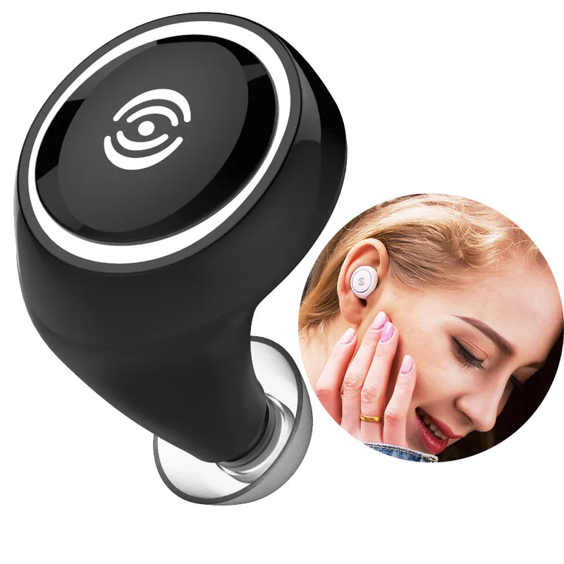 Микро гарнитура с микрофоном Bluetooth V4.1 Скрытая Невидимый вкладыши Беспроводной