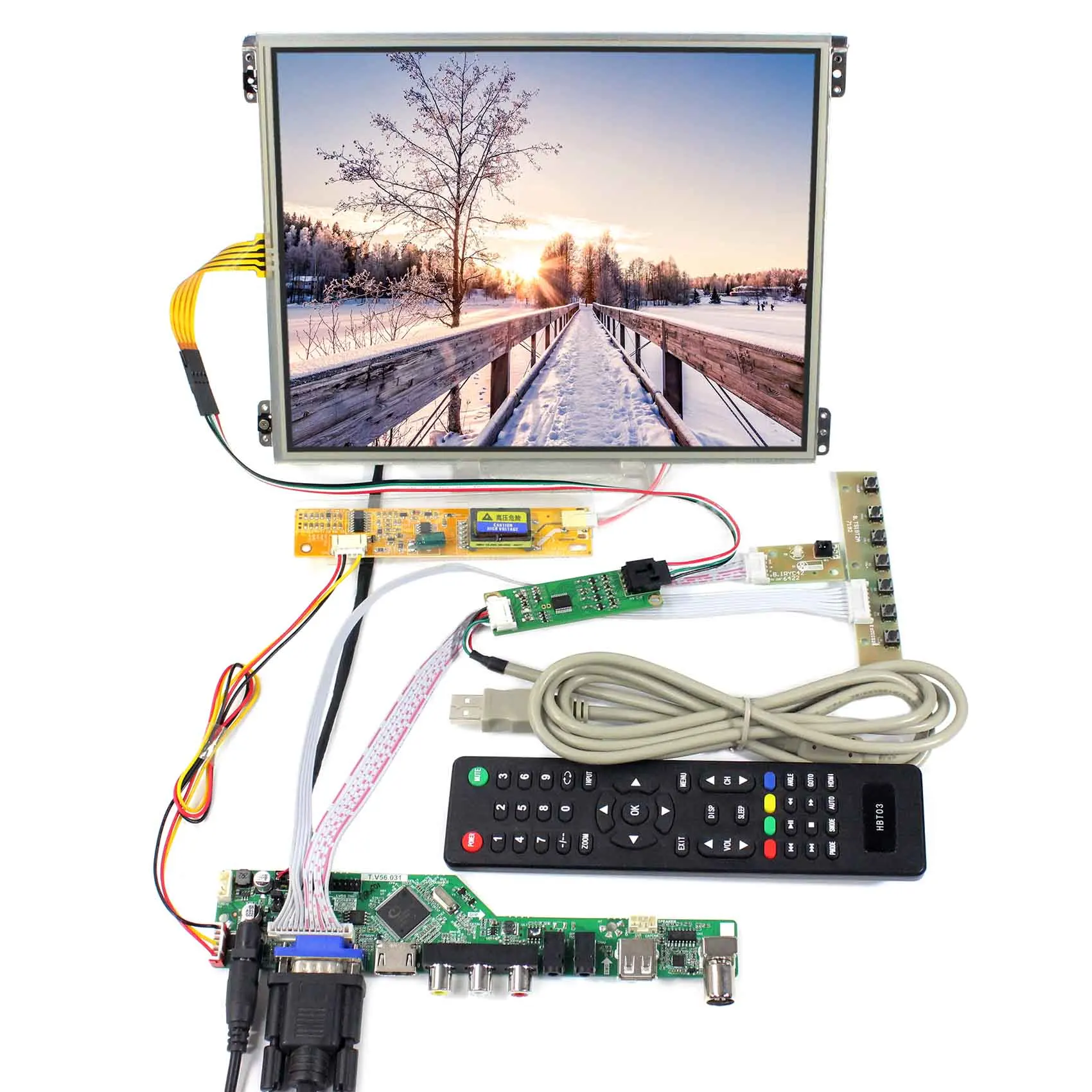 HD MI VGA AV USB RF ЖК-плата работает с 10,4 дюймовым 1024X768 IPS ЖК-экраном HT10X21-311 с сенсорной панелью
HD MI VGA AV USB RF ЖК-плата работает с 10,4 дюймовым 1024X768 IPS ЖК-экраном HT10X21-311 с сенсорной панелью