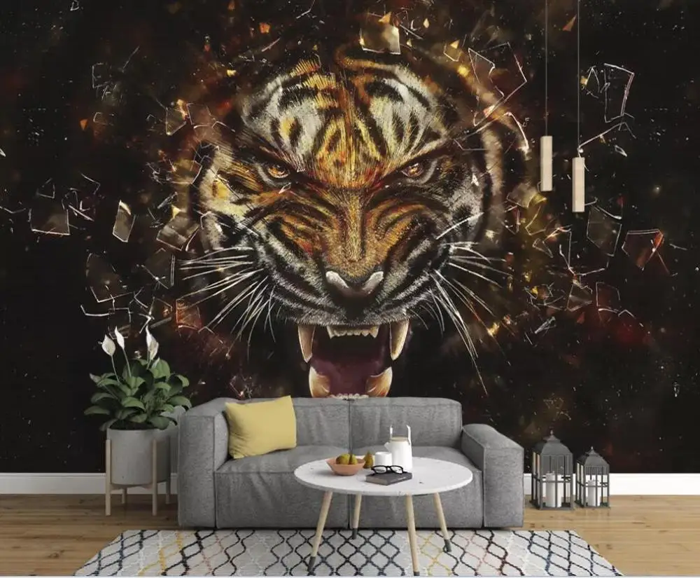 Customized 3D mural wallpaper modern hand-painted oil painting tiger mural TV background wall decoration painting
Customized 3D mural wallpaper modern hand-painted oil painting tiger mural TV background wall decoration painting