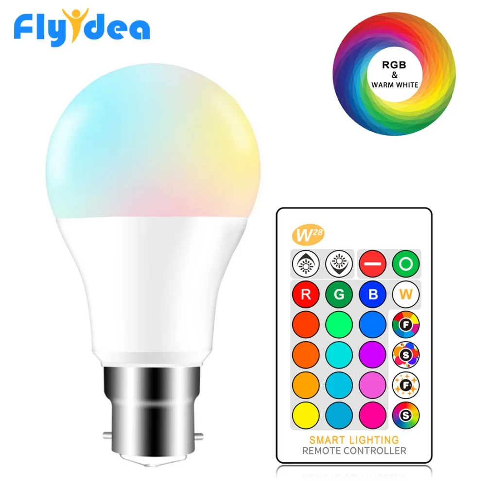 B22 байонетная RGB Светодиодная лампа 5 Вт 10 Вт 15 Вт диммируемая 16 Магия Изменения Цвета осветительная лампа AC 220 В 110 В RGB + белый ИК пульт дистанционного управления лампада
B22 байонетная RGB Светодиодная лампа 5 Вт 10 Вт 15 Вт диммируемая 16 Магия Изменения Цвета осветительная лампа AC 220 В 110 В RGB + белый ИК пульт дистанционного управления лампада