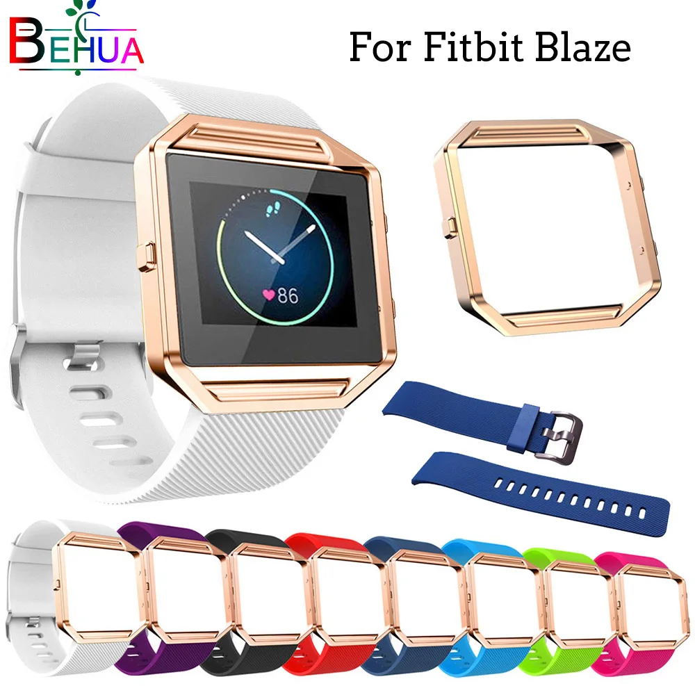 Soft Silicone Sport WatchBand Replace Strap with frame case Rose Gold Frame Straps for Fitbit Blaze Stylish watch accessories
Soft Silicone Sport WatchBand Replace Strap with frame case Rose Gold Frame Straps for Fitbit Blaze Stylish watch accessories