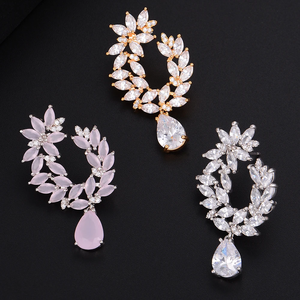 LARRAURI 2019 High Quality Trendy Full Micro Cubic Zirconia Stud Statement Earrings Charms Women Ear Earrings Fashion Jewelry
LARRAURI 2019 High Quality Trendy Full Micro Cubic Zirconia Stud Statement Earrings Charms Women Ear Earrings Fashion Jewelry