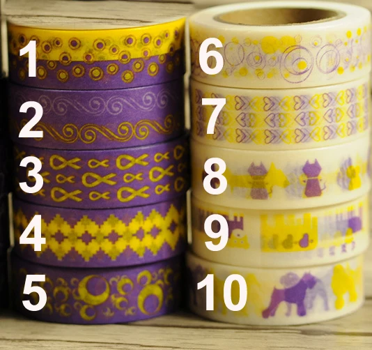 Free Shipping 15mm*10m Purple series Washi Paper Masking Tape/10 elegant designs washi tape
Free Shipping 15mm*10m Purple series Washi Paper Masking Tape/10 elegant designs washi tape