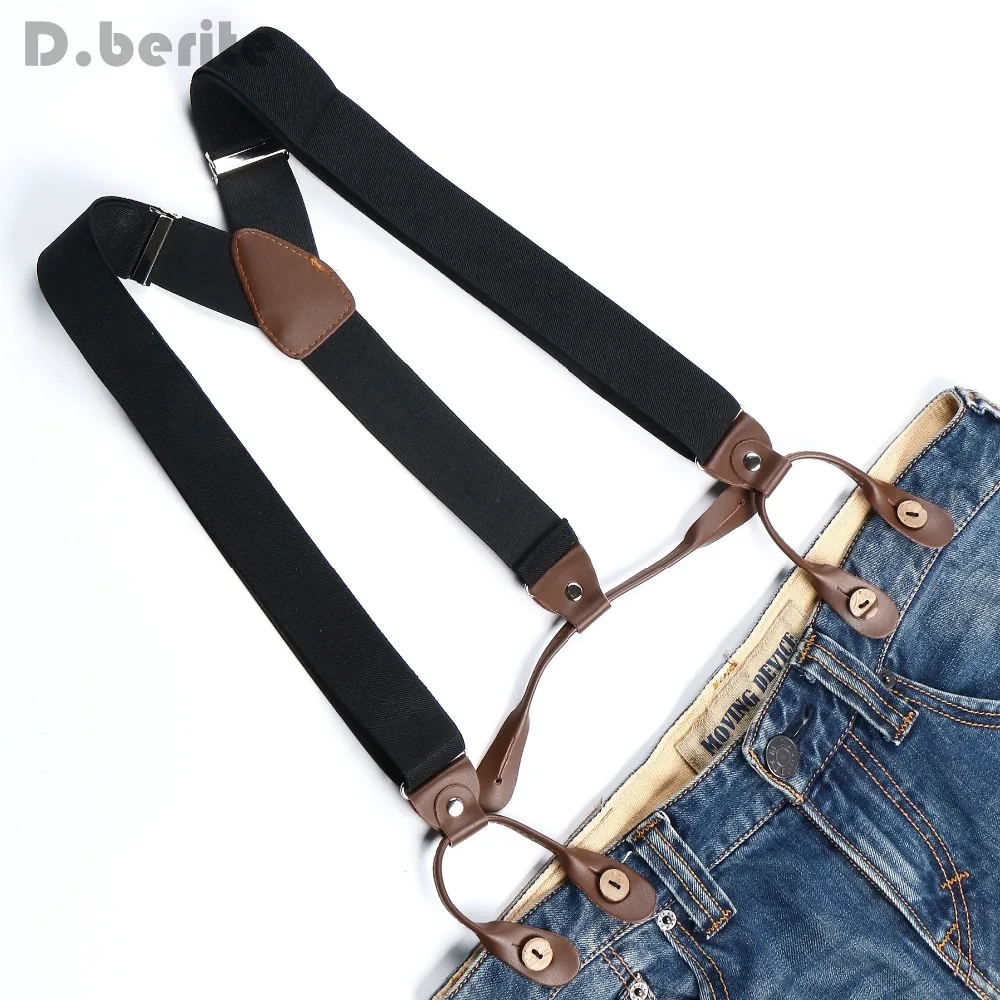 Braces Unisex Suspender Adjustable PU Leather Button Adult Braces Plain Solid Black Belt BD705
Braces Unisex Suspender Adjustable PU Leather Button Adult Braces Plain Solid Black Belt BD705